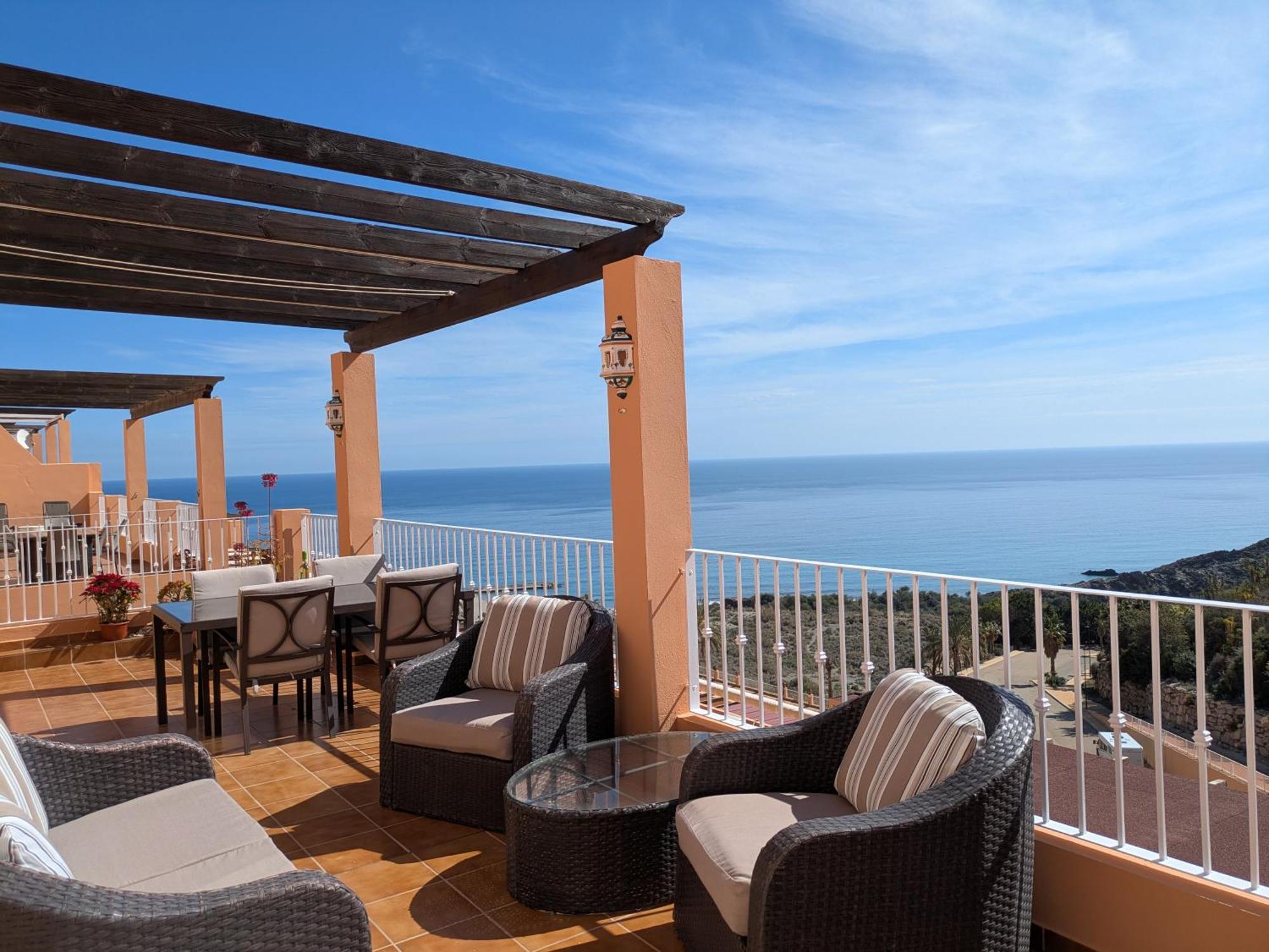 South Facing Apartment, Fantastic Sea Views,Terrace, 300M Beach Mojácar Buitenkant foto